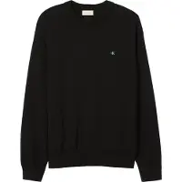 Calvin Klein Jeans Neulepaita 'Monogram Embroidery Relaxed' musta