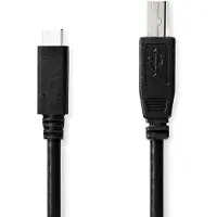 Nedis CCGB60650BK20 USB 2.0 USB-C Uros-USB-B Uros 2.00 m USB kaapeli