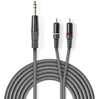 Nedis 6.35 mm uros - 2 x RCA uros stereoaudiokaapeli