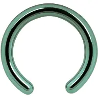 Wildcat Anodised Clip in Ring without Ball - 2,4 mm, Vert sombre, 16,0 mm