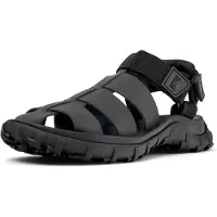 Camper for man. K101090-001 Drift Trail Sandal black leather sandal (40), Flat, Velcro, Casual