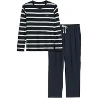 Marc o'polo Pitkä pyjama laivastonsininen / villanvalkoinen