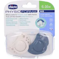 Chicco 171545 silikoninippa PF AIR 6-16M 2kpl sininen
