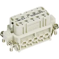 Harting HAN A liitin, insertti tyyppi 10Ahunstik ruuviliitin max 2,5mm2, 16A10 polet