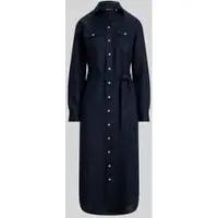 Ralph Lauren Soft Drapey Linen-Wvn-Dresses - Navy - 46
