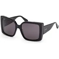 Max mara MM0131 56/18/135 Kiiltävä musta Etu akryyli NAISILLE MM0131 Aurinkolasit