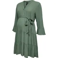 Vero moda Maternity Vmmmenny Ls V-Neck Short Dress Wvn Ga - Khaki green - XS