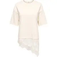 JDY Jdyalma 2/4 Lace Detail T-Shirt Jrs Exp - Cream - L