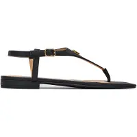 Lauren-ftw Everley Ii Crosshatch Leather Sandal - Black - 36