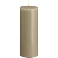 Moods & More LED pillar candle - Kit grey - 74x200 mm