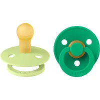 BIBS Colour Tutti 2-pack Lateksi Koko 1 Pyöreä, Matcha/Cactus