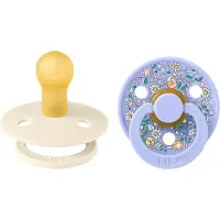 BIBS x Liberty Colour Chloe Meadow Tutti 2-pack Lateksi Koko 1, Ivory Mix