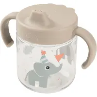 Done by Deer Learning Spout Cup 2-Handle Celebration Sand - Beige - Ø 7.5X H 11CM