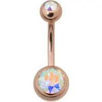 Wildcat Double Jewelled Bananabell - 10,0 mm, Aurora Boreale