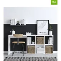 Skye Decor Työpöytäsetti, , 74x145x45 cm, valkoinen, ruskea