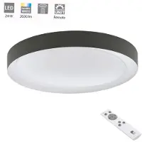 Eglo LAURITO KATTOVALAISIN 2760LM Ø490 MUSTA/VALKOINEN
