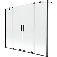 Mexen Kylpyseinä Velar Duo II, musta, 170x150 cm