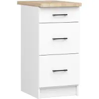 Akord Keittiökaappi Oliwia S40 SZ3, valkoinen/ruskea