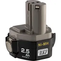 Makita 193100-4, Akku, Nikkelimetallihybridi (NiMH), 2,5 ah, 12 V, Musta, Hopea, 1 kpl