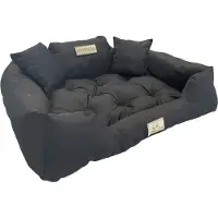 AIO Factory KingDog Musta Vedenpitävä koiran sänky Sohva 55x45 cm, Czarny