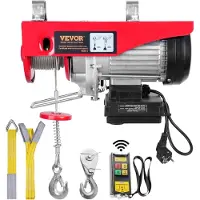 Vevor Ketjunostin Sähkönostin 880 Lbs Nostokapasiteetti 850 W 220 V Sähköinen Teräslankavinssi Langattomalla Kaukosäätimellä 40 Jalkaa Yhden Kaapelin