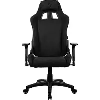 AROZZI Avanti Soft Fabric - Pure Black, kangasverhoiltu pelituoli, musta