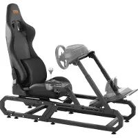 Vevor -rattiteline Logitech G923/G920/G29 -ohjaimille, kestävä teräksinen ajosimulaattorin ohjaamo-Thrustmaster T248P -ohjainten teline, säädettävä ohjauspyörän kiinnike korkeus- ja poljinkulmalla, mak