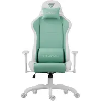 Sense7 Spellcaster FUKU PU armchair white and green