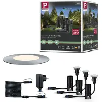 Paulmann Plug & Shine Mini 3-osainen perussarja 3000K Mini, himmennettävä, Alumiini/harmaa/sinkki, Ruostumaton teräs, Moderni,