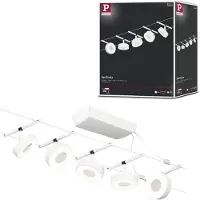 Paulmann Circle-LED-vaijerijärjestelmä 5x, valk. Circle, Valkoinen/opaali, Eteinen, Metalli, Moderni