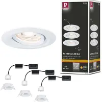 Paulmann Nova mini Plus easydim 3 kpl valkoinen Mini Plus, himmennettävä, Valkoinen/opaali, Olohuone/ruokailutila, Alumiini, Moderni,