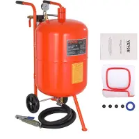 Vevor 75,7 L hiekkapuhallin 60-110 PSI korkeapainehiekkapuhallin 4 suuttimella