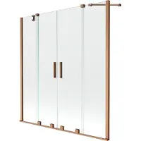 Mexen Kylpyhuoneen seinä Velar Duo II, harjattu kupari, 140 x 150 cm