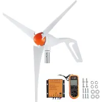Vevor 500 W:n tuuliturbiinigeneraattori, 12 V:n tuuliturbiinisarja, 3-lapainen tuuligeneraattori anemometrillä, MPPT-ohjaimella ja säädettävällä tuulensuunnalla, sopii kotiin, maatilalle, matkailuauto