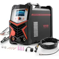 Vevor TIG -hitsauskone, 225A 6-in-1 alumiinihitsauskone (suuri LED-näyttö) - AC TIG/DC TIG/AC Pulse TIG/DC Pulse TIG/Piste TIG/MMA (puikko), sähköhitsauskone IGBT-invertterillä