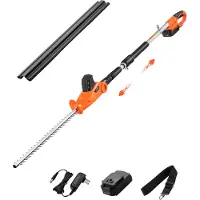 Vevor Akkukäyttöinen pensasleikkuri 51 cm terällä, 1200 rpm.