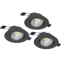 Eglo SALICETO SISÄÄNRAKENNETTAVA. LED-KATTOVALAISIN Ø88 3X6W 1350LM 2700K HIMOITUSKYTKIMELLÄ.