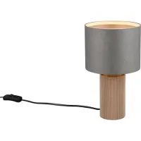 TRIO Lighting Pöytävalaisin Canio, Alumiini/harmaa/sinkki, Olohuone/ruokailutila, Paperi/lunolit/lunopal