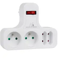 Macleans Power socket x4 with switch MCE224