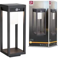 Paulmann Marisol LED--pollarilamppu, aurinkok., Musta, Synteettinen materiaali