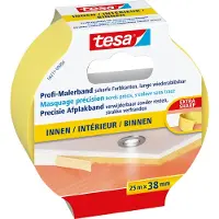 TESA 56271, Maalarin teippi, Paperi, Keltainen, Tasainen, Akryylimaali, Alkydimaali, Lateksimaali, 150 päivää (56271-00000-02)