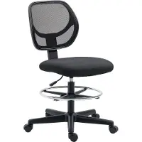 Vinsetto Ergonominen työtuoli jalkarenkaalla ja pyörillä