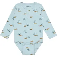 Minymo Body Ls Aop - Blue - 80