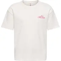 Kids Only Koghelen Life S/S Loose Tee Jrs Noos - White - 122-128