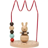 OYOY Helmitaulu - Sirkus Rabbit - Puu - Nature/Cherry Red - - OneSize - Aktiviteettilelut