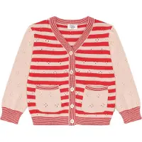 Hust & Claire Neuletakki 'Camilla' beige / punainen