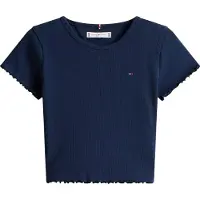 Tommy Hilfiger Essential Rib Top Ss - Navy - 152