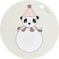 OYOY Panda Pompom pöytätabletti Ø39 cm Offwhite