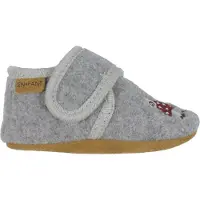 En fant Wool Slippers W. Embroidery - Grey - 19\20