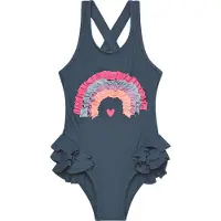 Color Kids Swimsuit W. Application - Navy - 92